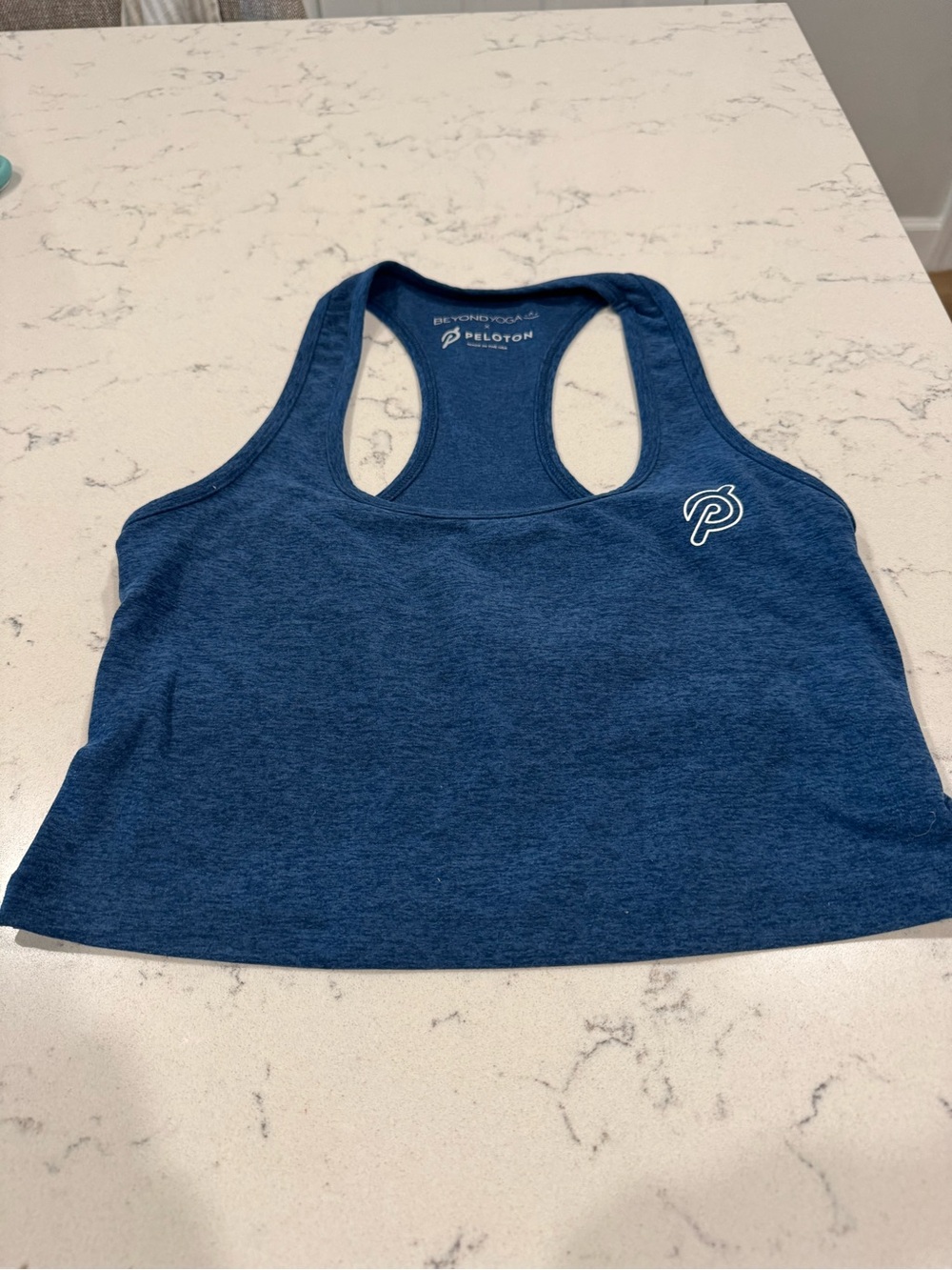 Beyond Yoga x Peloton Women’s Blue Racerback Longline Bra / Tank - medium